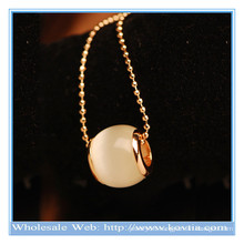 2014 trendy fashion unique design white opal moonlight long necklace